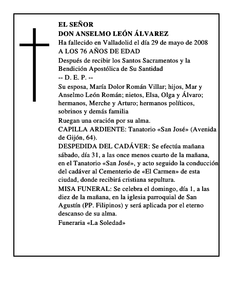 DON ANSELMO LEÓN ÁLVAREZ