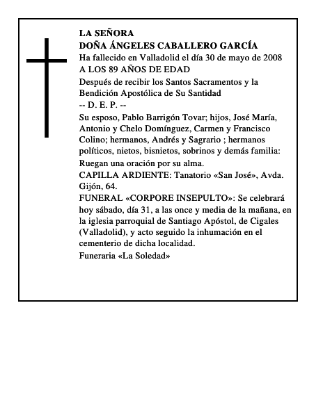 DOÑA ÁNGELES CABALLERO GARCÍA
