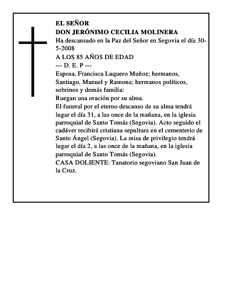 DON JERÓNIMO CECILIA MOLINERA