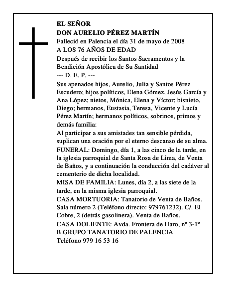 DON AURELIO PÉREZ MARTÍN