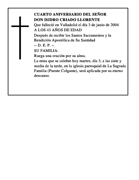 DON ISIDRO CRIADO LLORENTE