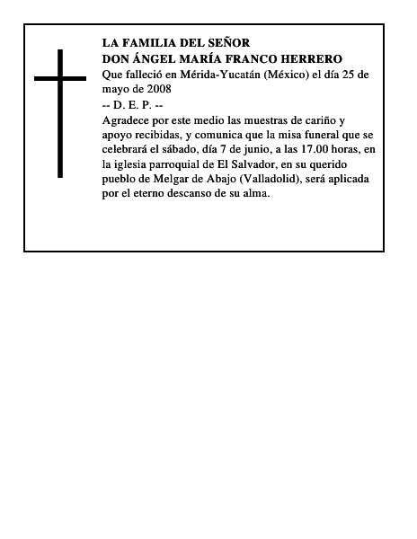 DON ÁNGEL MARÍA FRANCO HERRERO