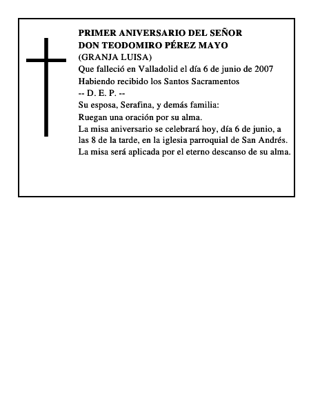 DON TEODOMIRO PÉREZ MAYO