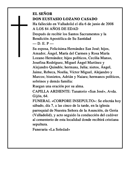 DON EUSTASIO LOZANO CASADO