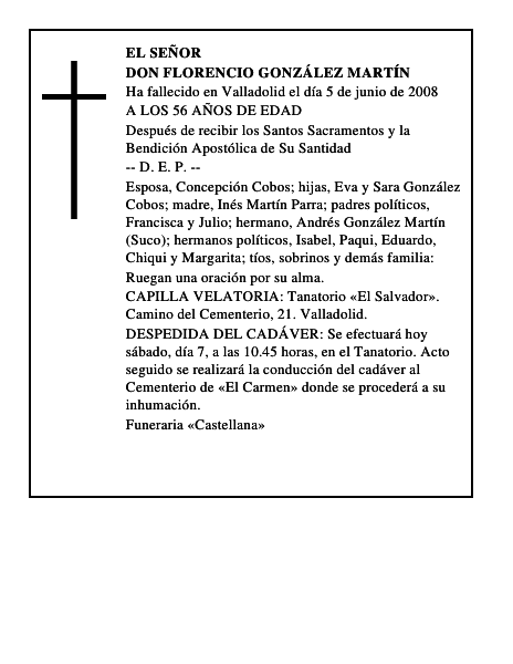 DON FLORENCIO GONZÁLEZ MARTÍN