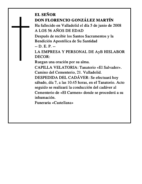 DON FLORENCIO GONZÁLEZ MARTÍN