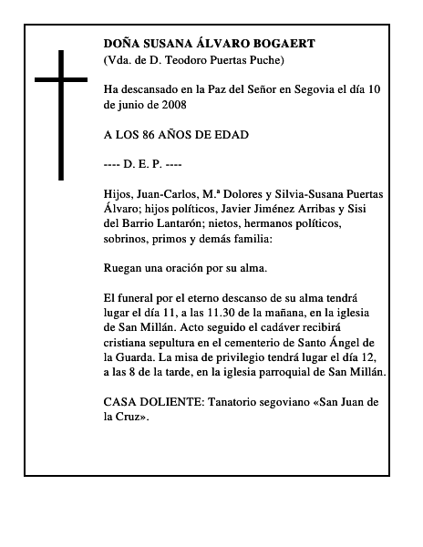 DOÑA SUSANA ÁLVARO BOGAERT