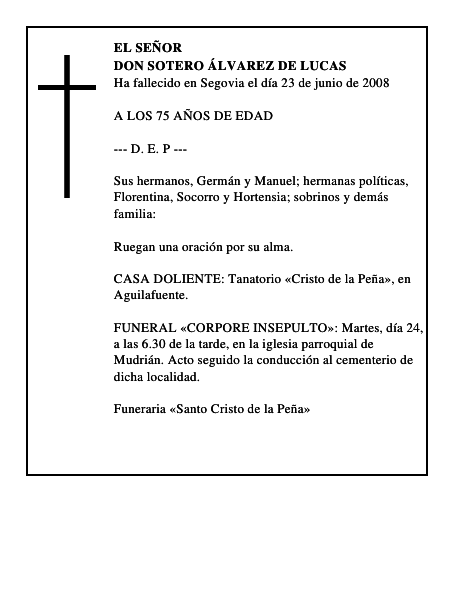 DON SOTERO ÁLVAREZ DE LUCAS