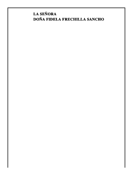 DOÑA FIDELA FRECHILLA SANCHO