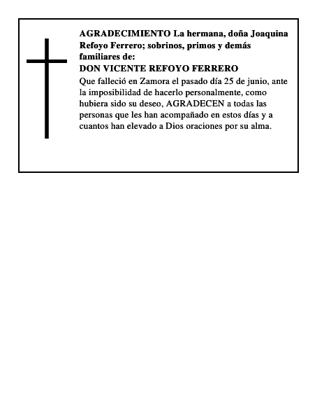 DON VICENTE REFOYO FERRERO
