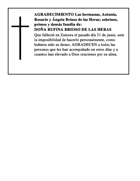 DOÑA RUFINA BRIOSO DE LAS HERAS
