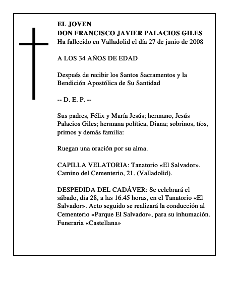 DON FRANCISCO JAVIER PALACIOS GILES