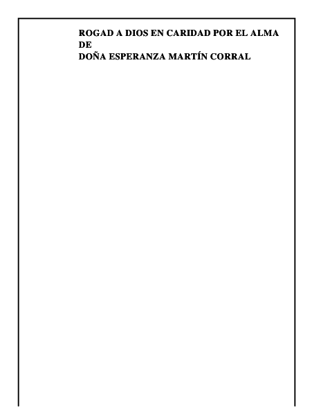 DOÑA ESPERANZA MARTÍN CORRAL