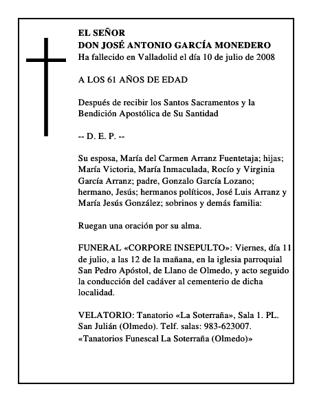 DON JOSÉ ANTONIO GARCÍA MONEDERO