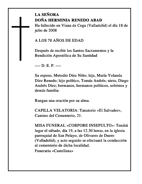DOÑA HERMINIA RENEDO ABAD