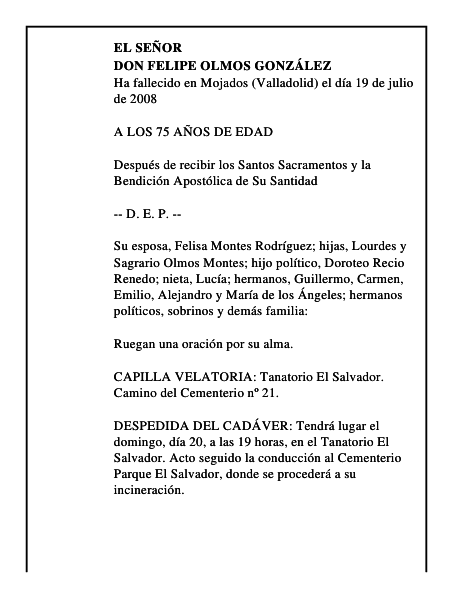 DON FELIPE OLMOS GONZÁLEZ