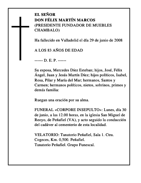 DON FÉLIX MARTÍN MARCOS