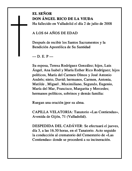 DON ÁNGEL RICO DE LA VIUDA