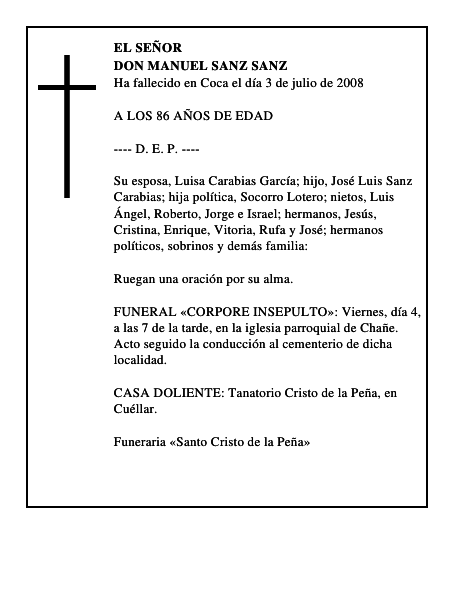 DON MANUEL SANZ SANZ