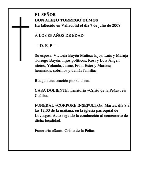 DON ALEJO TORREGO OLMOS