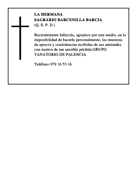 SAGRARIO BARCENILLA BARCIA