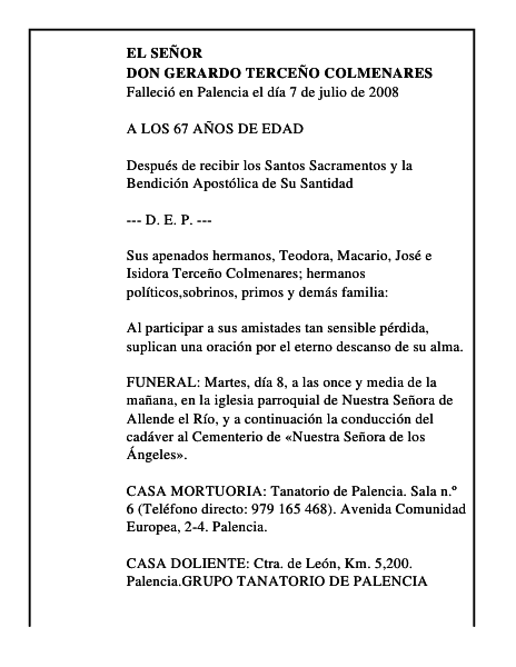 DON GERARDO TERCEÑO COLMENARES