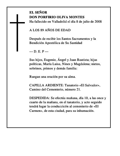 DON PORFIRIO OLIVA MONTES