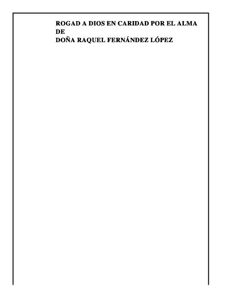 DOÑA RAQUEL FERNÁNDEZ LÓPEZ