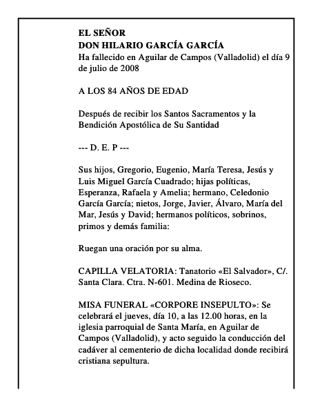 DON HILARIO GARCÍA GARCÍA
