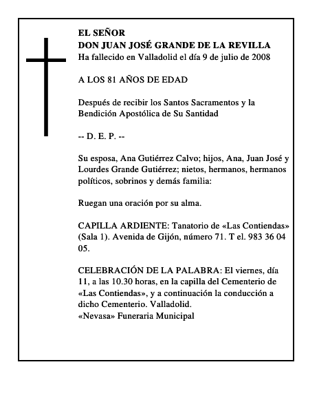 DON JUAN JOSÉ GRANDE DE LA REVILLA