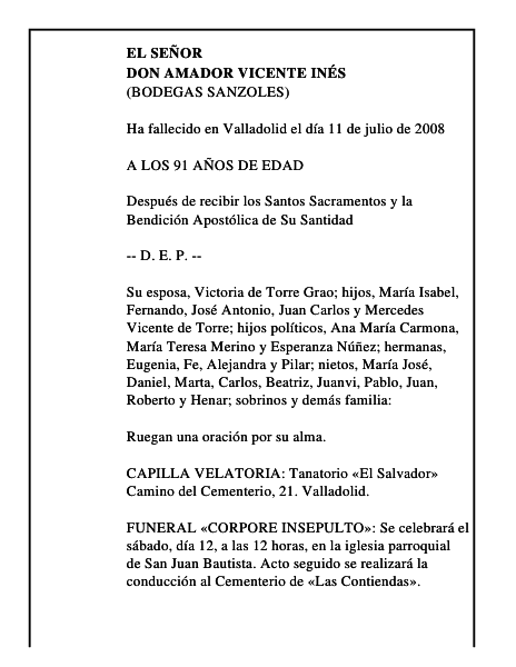 DON AMADOR VICENTE INÉS