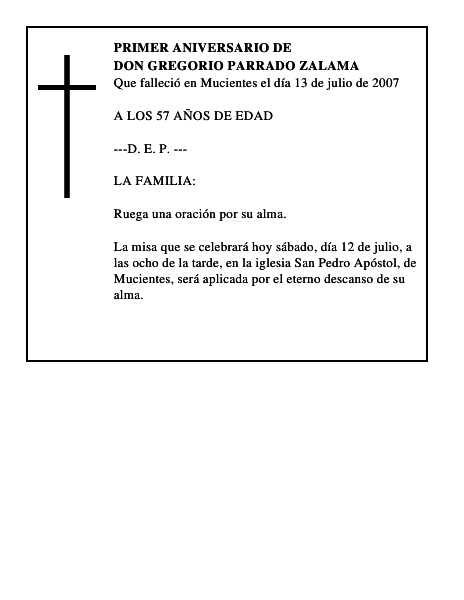 DON GREGORIO PARRADO ZALAMA
