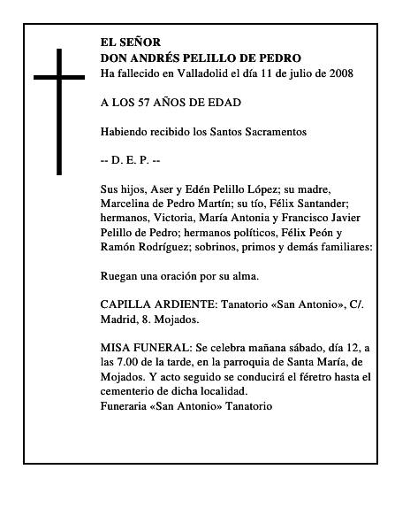 DON ANDRÉS PELILLO DE PEDRO