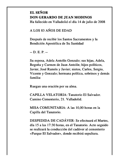 DON GERARDO DE JUAN MODINOS