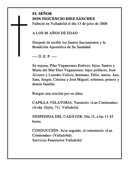 DON INOCENCIO DIEZ SÁNCHEZ