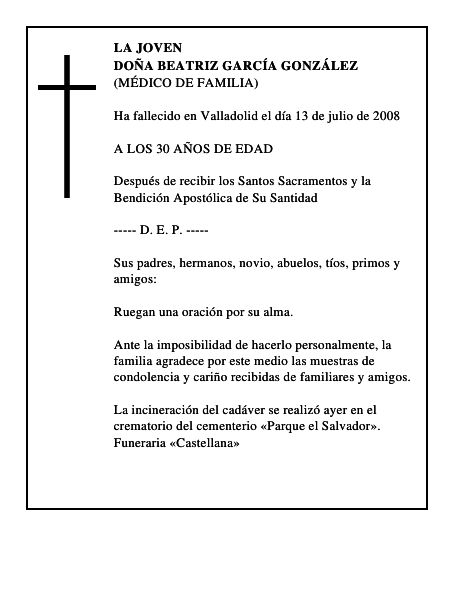 DOÑA BEATRIZ GARCÍA GONZÁLEZ