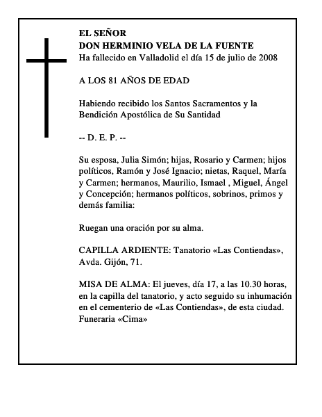 DON HERMINIO VELA DE LA FUENTE