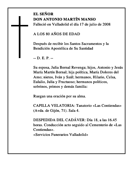 DON ANTONIO MARTÍN MANSO