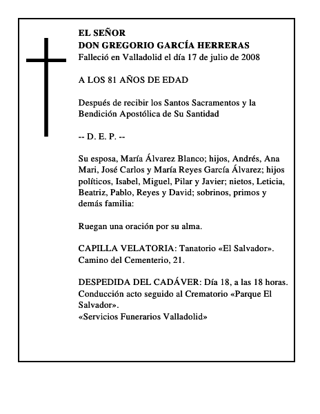 DON GREGORIO GARCÍA HERRERAS