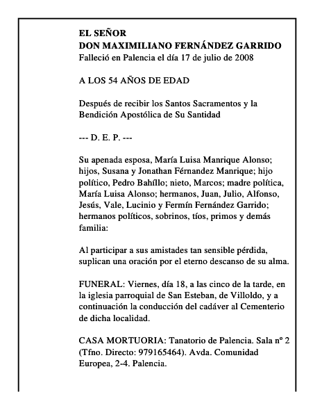 DON MAXIMILIANO FERNÁNDEZ GARRIDO