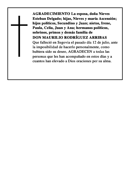 DON MAURILIO RODRÍGUEZ ARRIBAS