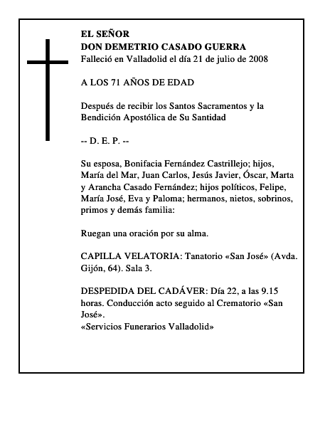 DON DEMETRIO CASADO GUERRA