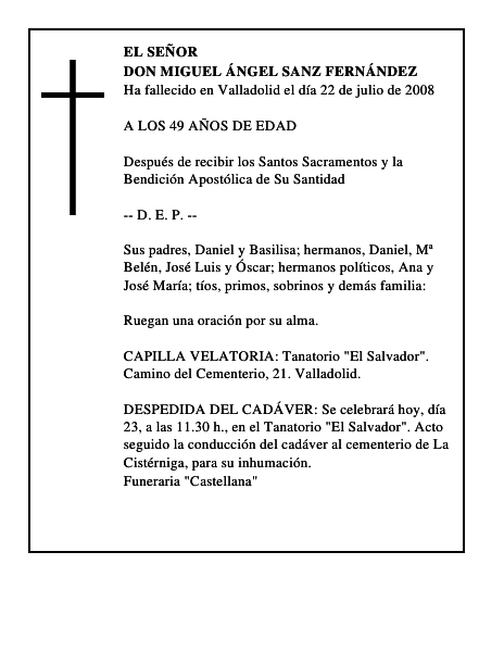 DON MIGUEL ÁNGEL SANZ FERNÁNDEZ