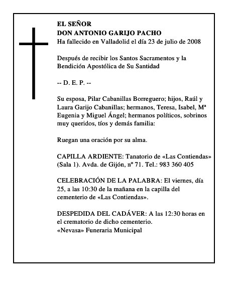DON ANTONIO GARIJO PACHO