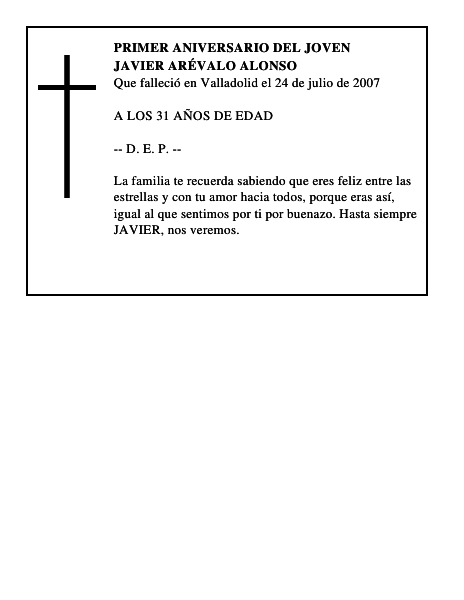 JAVIER ARÉVALO ALONSO
