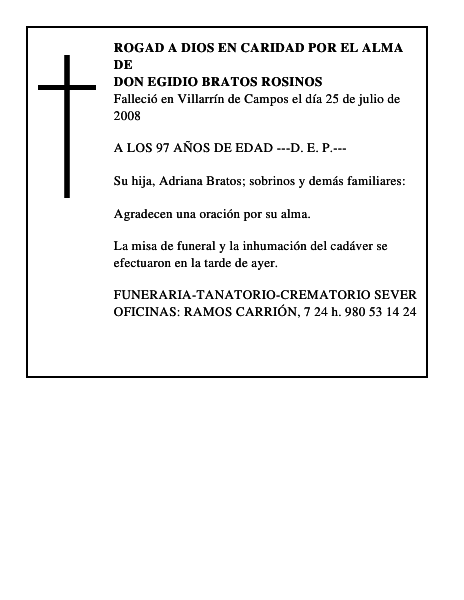 DON EGIDIO BRATOS ROSINOS