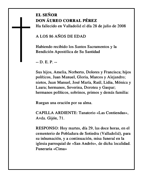 DON ÁUREO CORRAL PÉREZ