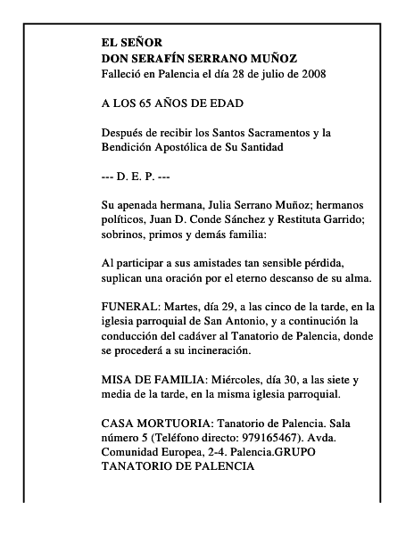 DON SERAFÍN SERRANO MUÑOZ