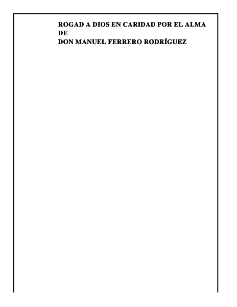 DON MANUEL FERRERO RODRÍGUEZ