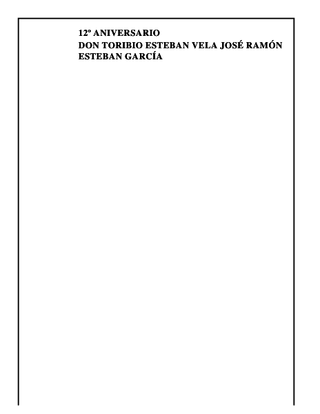 DON TORIBIO ESTEBAN VELA JOSÉ RAMÓN ESTEBAN GARCÍA